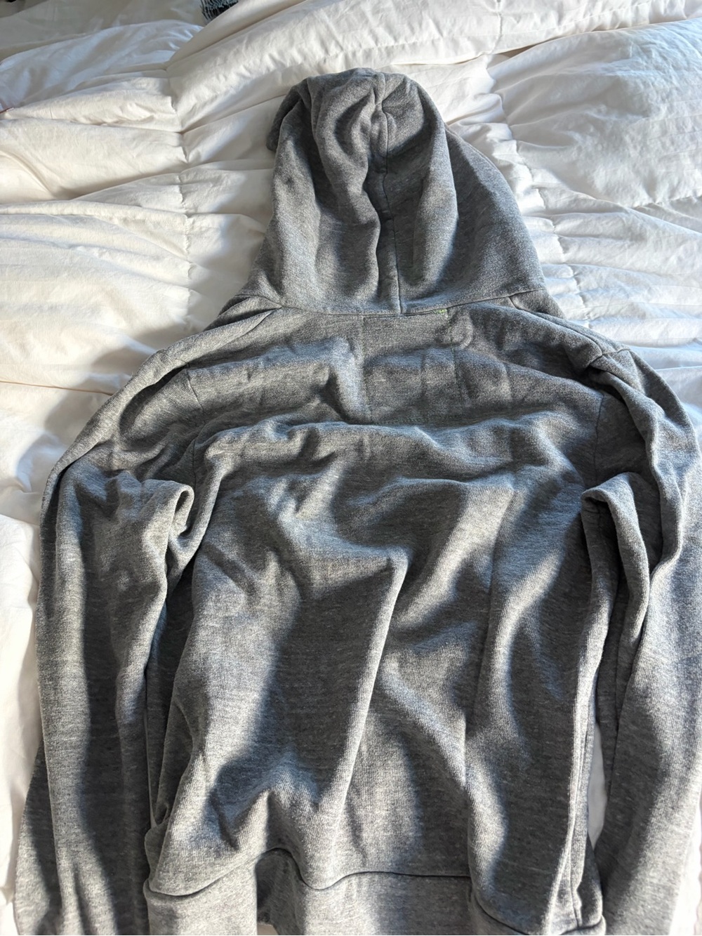 Aviator Nation Gray Zip Hoodie with Yellow, Orange & Blue Stripe - Picture 3 of 3